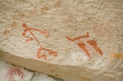 Argentinien, Patagonien, Cueva de las Manos, primitive Höhlenmalereien von Unknown